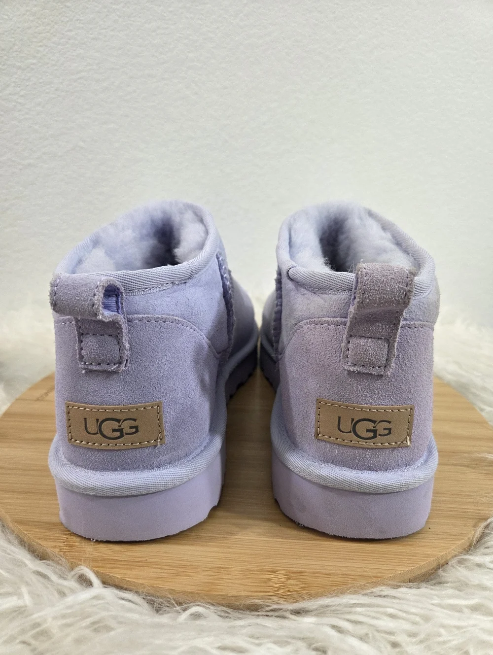 UGG Classic Ultra Mini Low-Top Pale Smoke Lavender Genuine Sheepskin Winter Boot